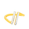 TOMEI Dual-Tone Parallel Ring, Yellow Gold 916