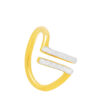 TOMEI Dual-Tone Parallel Ring, Yellow Gold 916