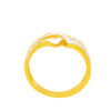 TOMEI Dual-Tone Wavy Ring, Yellow Gold 916