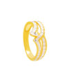 TOMEI Dual-Tone Wavy Ring, Yellow Gold 916