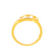 TOMEI Dual-Tone Interlocking  Bar Ring, Yellow Gold 916