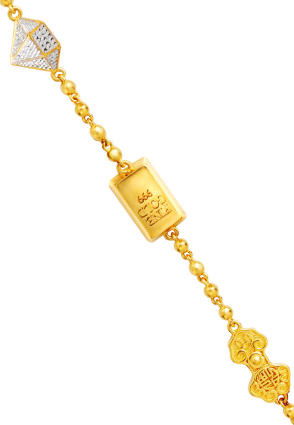TOMEI Five Blessings Treasure Bracelet, Yellow Gold 916