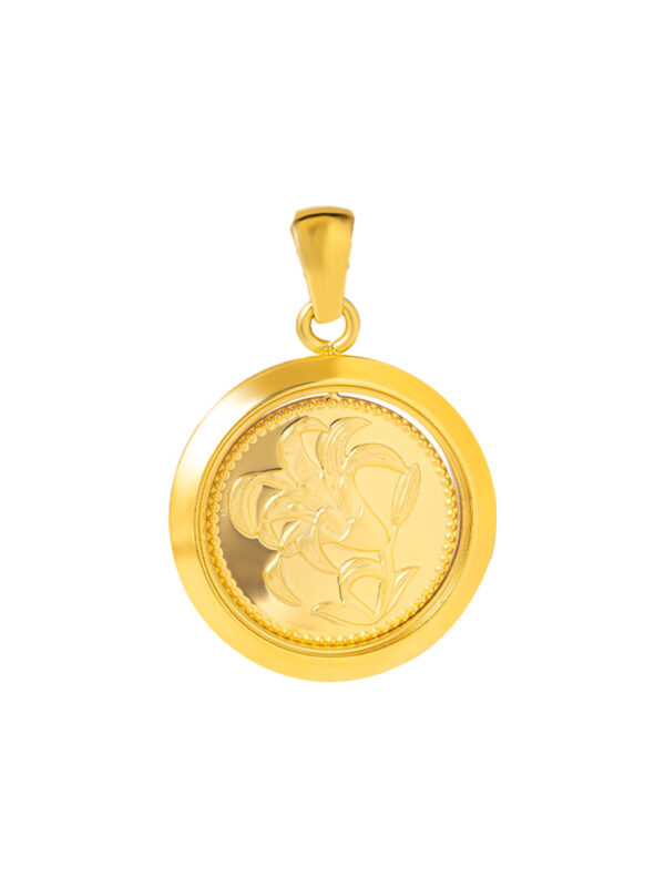 TOMEI Flower Of Life Gift Pendant, Plated Yellow Gold