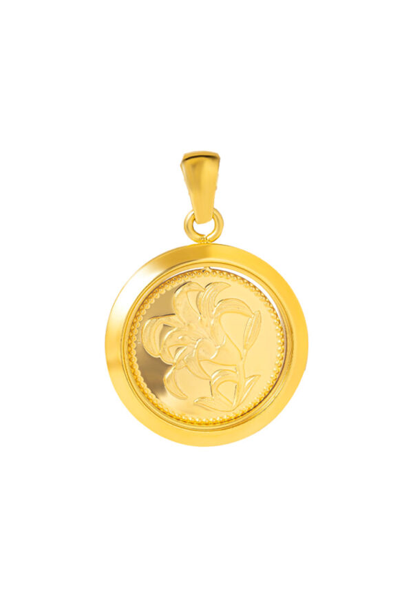 TOMEI Flower Of Life Gift Pendant, Plated Yellow Gold