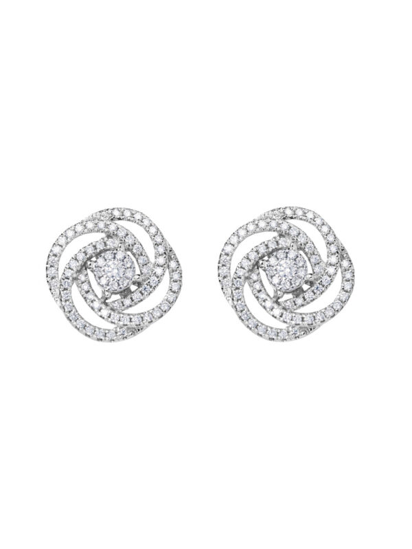 TOMEI Noeud Earrings, White Gold 750 (E1895)