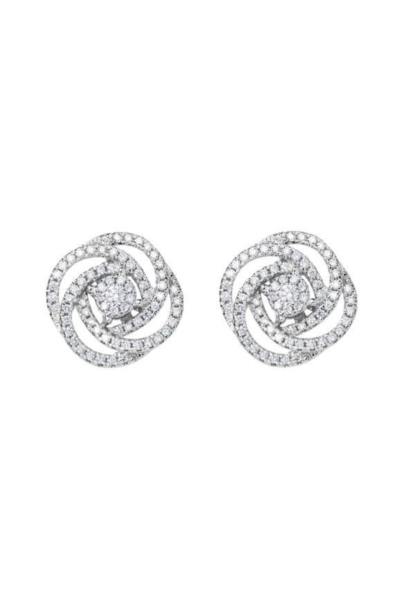 TOMEI Noeud Earrings, White Gold 750 (E1895)