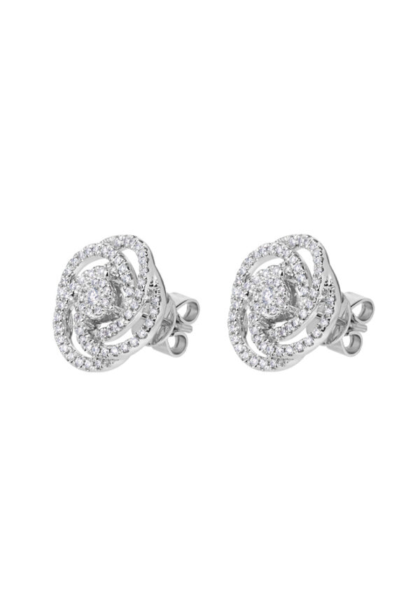 TOMEI Noeud Earrings, White Gold 750 (E1895)