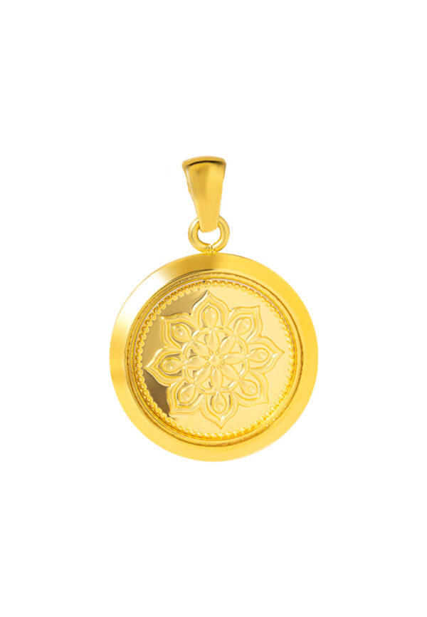 TOMEI Flower Of Life Gift Pendant, Plated Yellow Gold