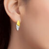 TOMEI Diamond Cut Collection Pizzazz Earrings, Yellow Gold 916