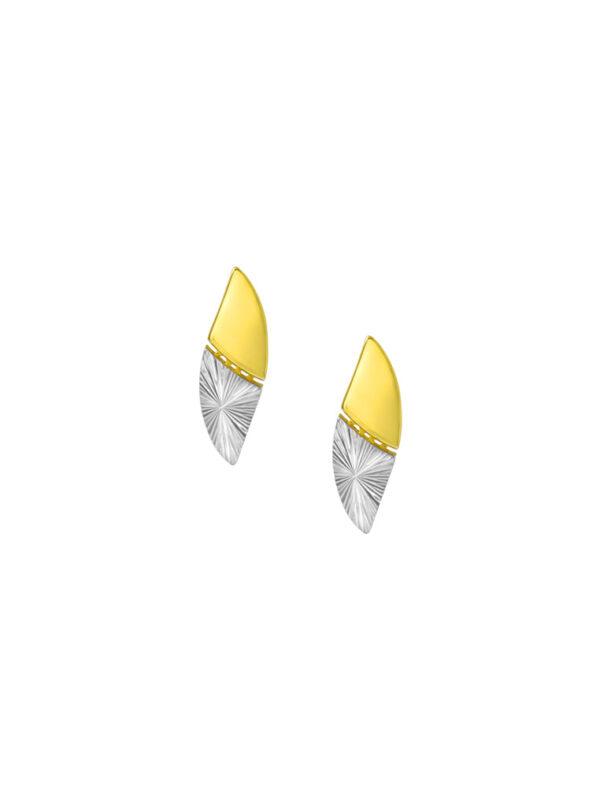 TOMEI Diamond Cut Collection Pizzazz Earrings, Yellow Gold 916