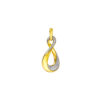 TOMEI Diamond Cut Collection Infinity Pendant, Yellow Gold 916