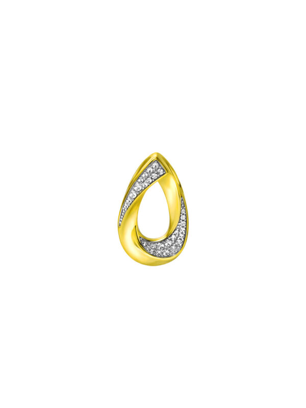 TOMEI Diamond Cut Collection Droplet Pendant, Yellow Gold 916