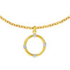 TOMEI Lusso Italia Dual-Tone Circle Pendant, Yellow Gold 916