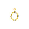 TOMEI Lusso Italia Dual-Tone Circle Pendant, Yellow Gold 916