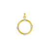TOMEI Lusso Italia Dual-Tone Circle Pendant, Yellow Gold 916