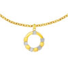 TOMEI Lusso Italia Dual-Tone Circle Pendant, Yellow Gold 916