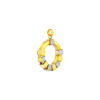 TOMEI Lusso Italia Dual-Tone Circle Pendant, Yellow Gold 916