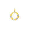 TOMEI Lusso Italia Dual-Tone Circle Pendant, Yellow Gold 916