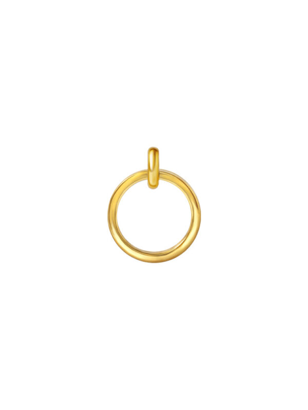 TOMEI Lusso Italia Circle Pendant, Yellow Gold 916