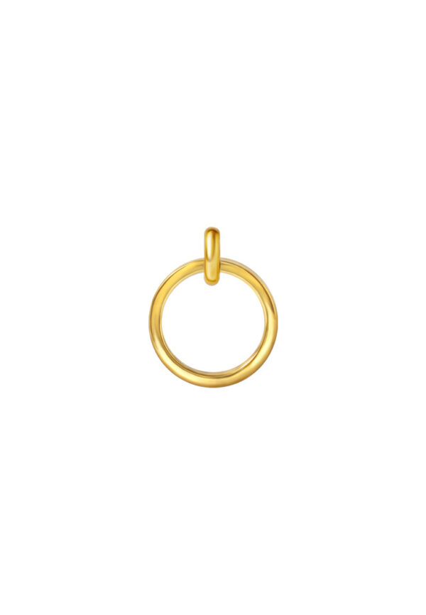 TOMEI Lusso Italia Circle Pendant, Yellow Gold 916