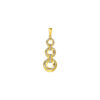 TOMEI Dual-Tone Trio-Circle Pendant, Yellow Gold 916