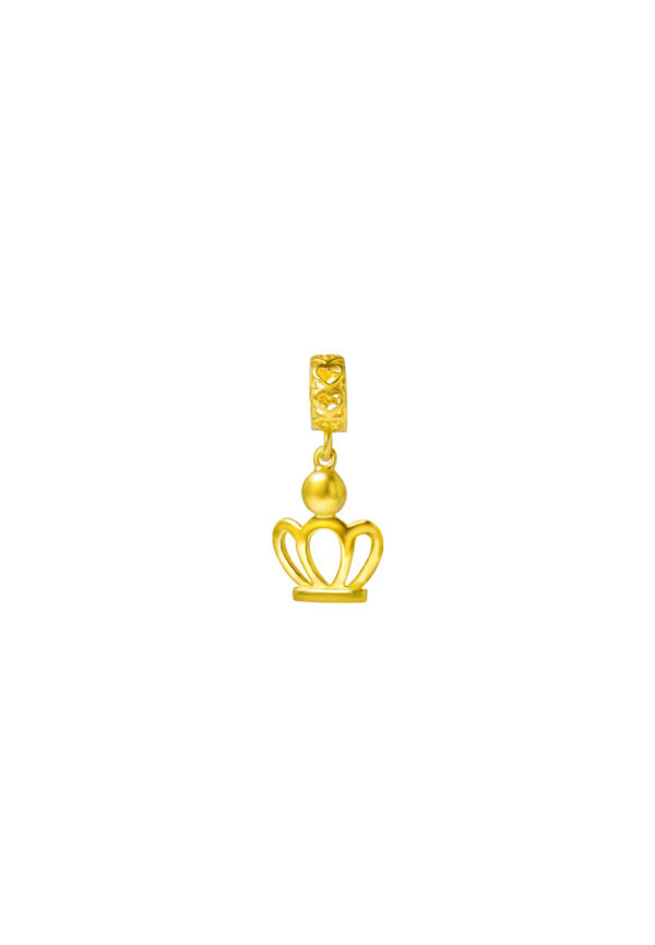 TOMEI Dangling Crown Charm, Yellow Gold 916