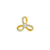 TOMEI Dual-Tone Pendant, Yellow Gold 916