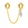 TOMEI Chomel Collection Flower & Leaf Charm, Yellow Gold 916