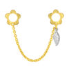 TOMEI Chomel Collection Flower & Leaf Charm, Yellow Gold 916