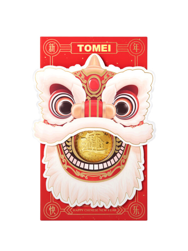 TOMEI 2025 Red Packet Zhao Cai Jin Bao Gold Wafer 0.2G, Yellow Gold 9999