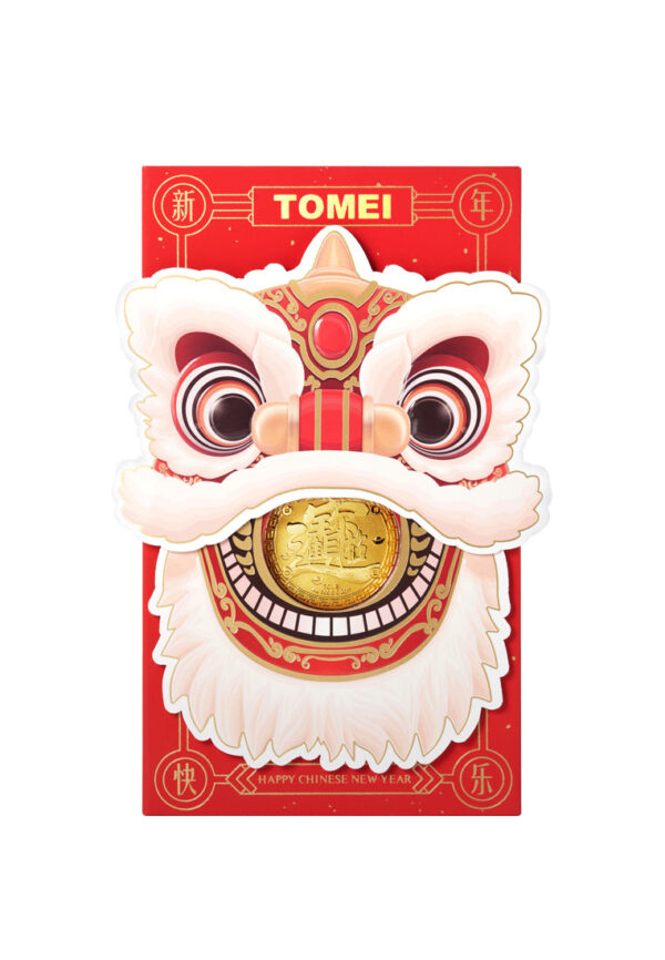 TOMEI 2025 Red Packet Zhao Cai Jin Bao Gold Wafer 0.2G, Yellow Gold 9999