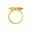 TOMEI Dual-Tone Butterfly Ring, Yellow Gold 916
