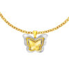TOMEI Dual-Tone Butterfly Pendant, Yellow Gold 916