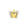 TOMEI Dual-Tone Butterfly Pendant, Yellow Gold 916
