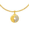 TOMEI Diamond Cut Collection Ping-An-Kou Pendant, Yellow Gold 916