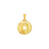 TOMEI Diamond Cut Collection Ping-An-Kou Pendant, Yellow Gold 916