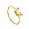 TOMEI Dual-Tone Butterfly Bangle, Yellow Gold 916