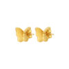 TOMEI Dual-Tone Butterfly Earrings, Yellow Gold 916