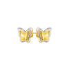 TOMEI Dual-Tone Butterfly Earrings, Yellow Gold 916