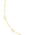 TOMEI Frontispiece of Arrayal with Hearts Bracelet, Yellow Gold 916