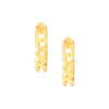 TOMEI Braided Loop Earrings, Yellow Gold 999 (5D)