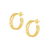 TOMEI Braided Loop Earrings, Yellow Gold 999 (5D)