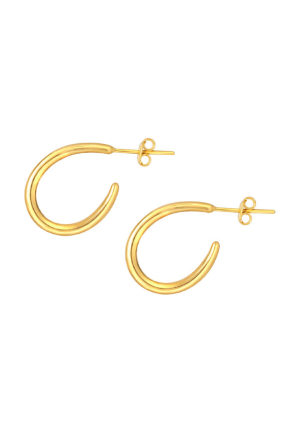 TOMEI C Loop Earrings, Yellow Gold 999 (5D)