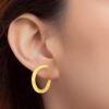 TOMEI C Loop Earrings, Yellow Gold 999 (5D)