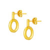 TOMEI Circle Dangling Earrings, Yellow Gold 999 (5D)