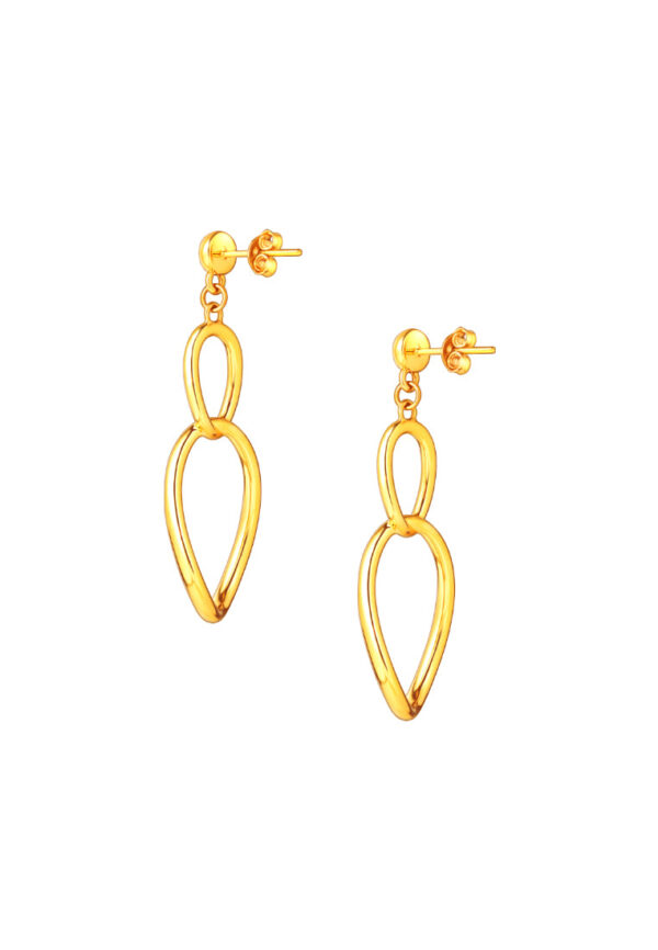 TOMEI C Loop Earrings, Yellow Gold 999 (5D)