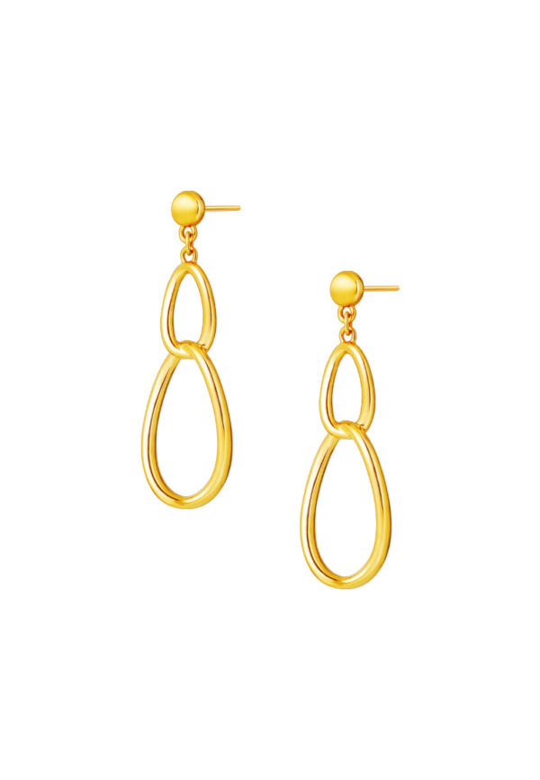 TOMEI C Loop Earrings, Yellow Gold 999 (5D)