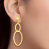 TOMEI C Loop Earrings, Yellow Gold 999 (5D)