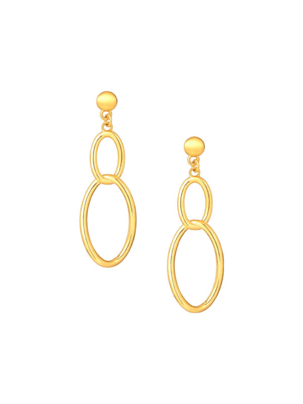 TOMEI C Loop Earrings, Yellow Gold 999 (5D)