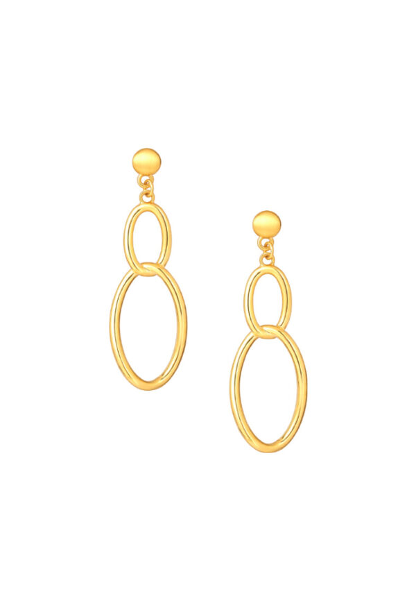 TOMEI C Loop Earrings, Yellow Gold 999 (5D)